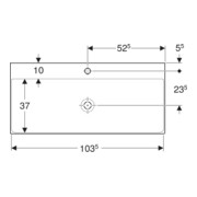 Geberit Waschtisch One 105cm, Hahnl. mit., o. ÜL, weiß KeraTect-5
