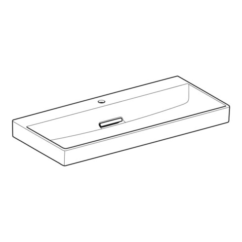 Geberit Waschtisch One 105cm, m HL mi, o. ÜL, we. K-Tect/Bl we.