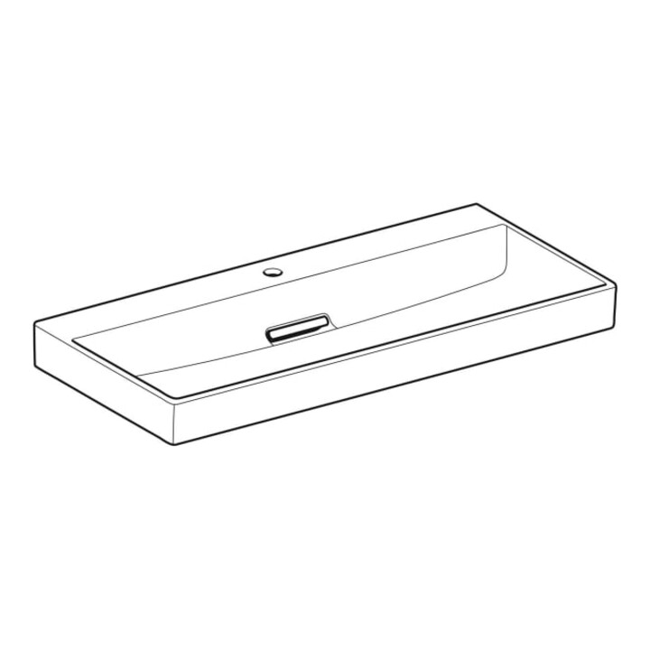 Geberit Waschtisch One 105cm, m HL mi, o. ÜL, we. K-Tect/Bl we.