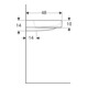 Geberit Waschtisch One 105cm, m HL mi, o. ÜL, we. K-Tect/Bl we.
