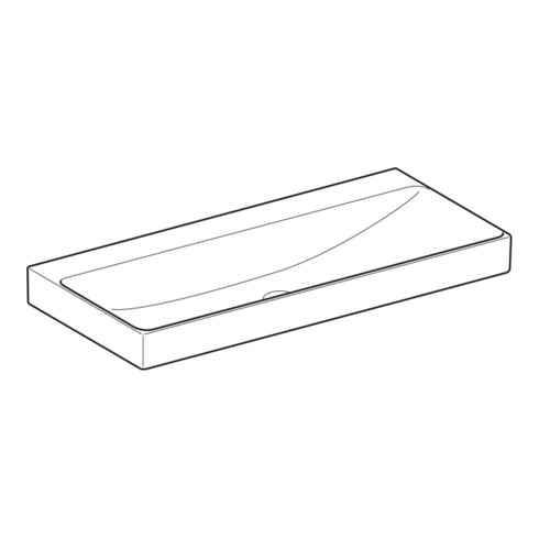 Geberit Waschtisch One 105cm, o. Hahnl. + ÜL, weiß KeraTect