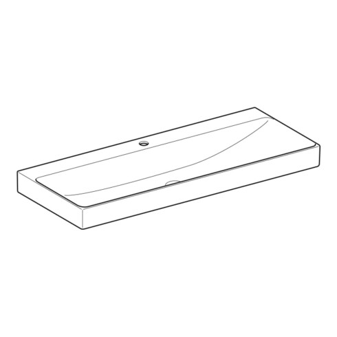 Geberit Waschtisch One 120cm, Hahnl. mit., o. ÜL, weiß KeraTect