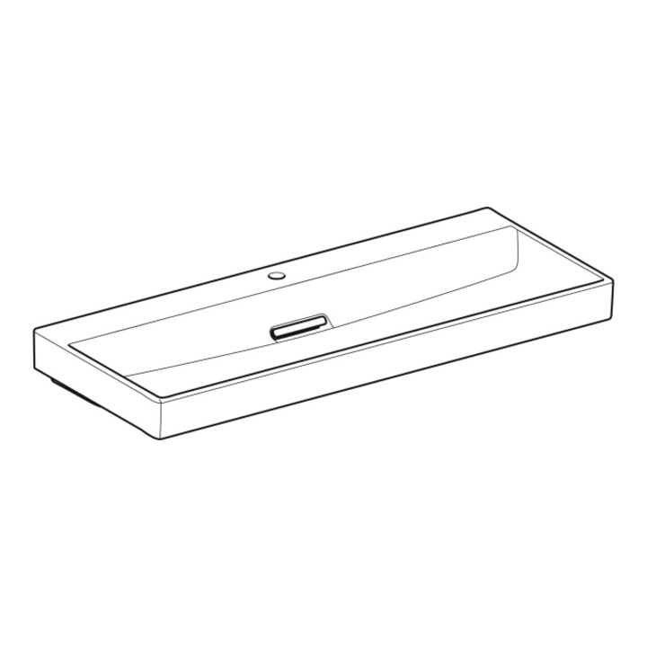 Geberit Waschtisch One 120cm, m HL mi, o. ÜL, we. K-Tect/Bl we.