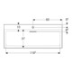 Geberit Waschtisch One 120cm, m HL mi, o. ÜL, we. K-Tect/Bl we.