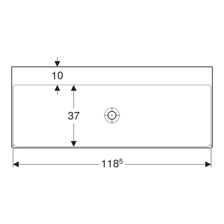 Geberit Waschtisch One 120cm, o. Hahnl. + ÜL, weiß KeraTect