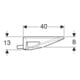 Geberit Waschtisch One 120x40cm, o HL, Ü vd, w K-Tect/Bl we. gl-4