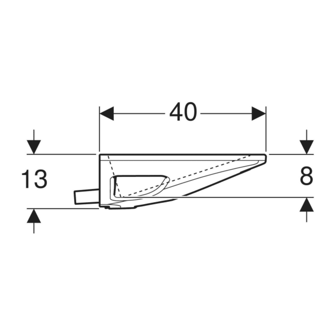 Geberit Waschtisch One 120x40cm, o HL, Ü vd, we. K-Tect/Bl vc