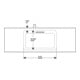 Geberit Waschtisch One 120x40cm, o HL, Ü vd, we. K-Tect/Bl vc-5