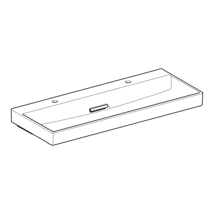 Geberit Waschtisch One 120x48,4cm, HL L + R, o Ü, w K-Tec/Bl w