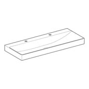 Geberit Waschtisch One 120x48cm, HL li + re, o. ÜL, we. K-Tect-4