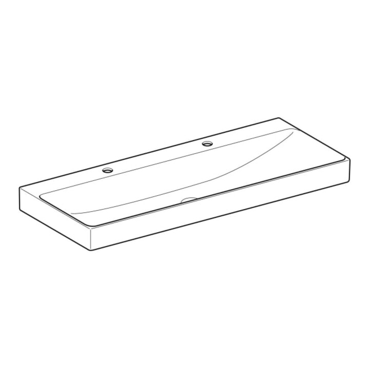 Geberit Waschtisch One 120x48cm, HL li + re, o. ÜL, we. K-Tect