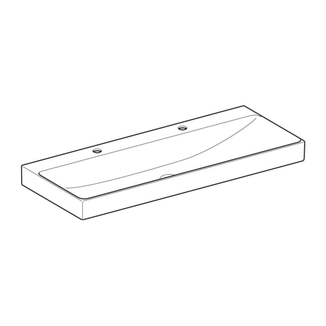 Geberit Waschtisch One 120x48cm, HL li + re, o. ÜL, we. K-Tect