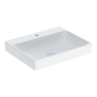 Geberit Waschtisch One 60cm, Hahnl. mit., o. ÜL, weiß KeraTect