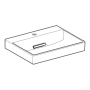 Geberit Waschtisch One 60cm, m HL mi, o. ÜL, we. K-Tect/Bl we.-2