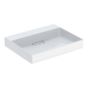 Geberit Waschtisch One 60cm, o. Hahnl. + ÜL, we. K-Tect/Bl weiß