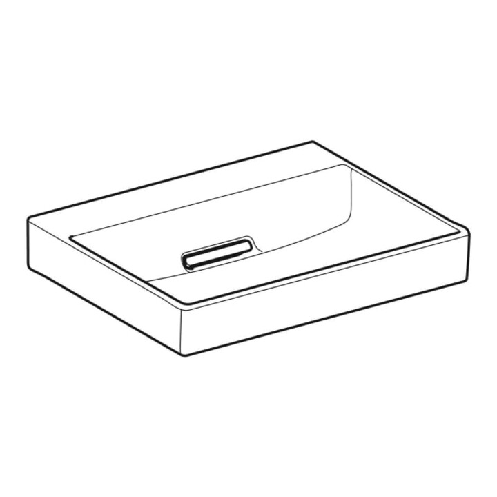 Geberit Waschtisch One 60cm, o. Hahnl. + ÜL, we. K-Tect/Bl weiß