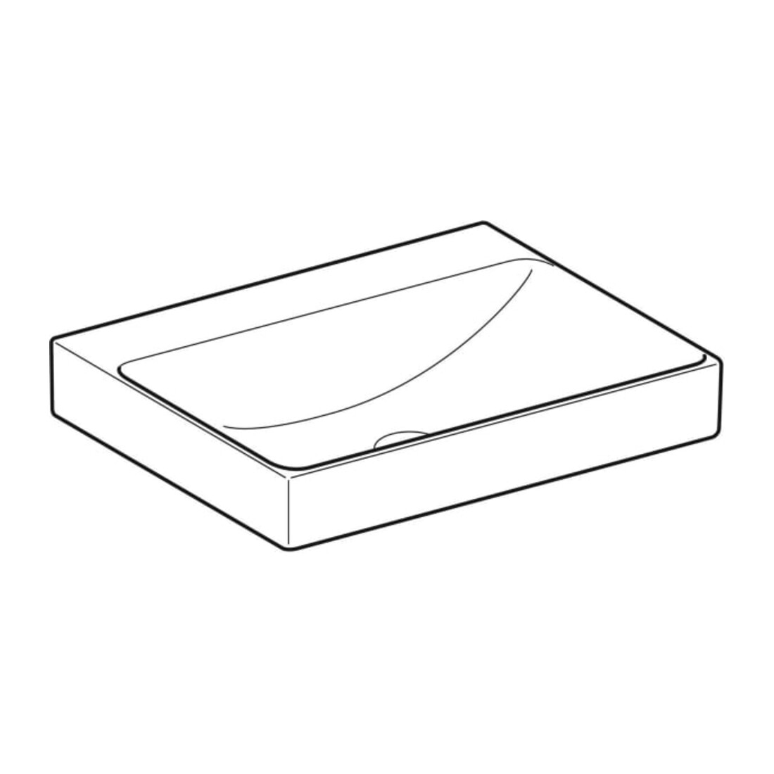 Geberit Waschtisch One 60cm, o. Hahnl. + ÜL, weiß KeraTect