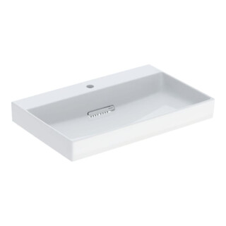 Geberit Waschtisch One 75cm, m HL mi, o. ÜL, we. K-Tect/Bl we.
