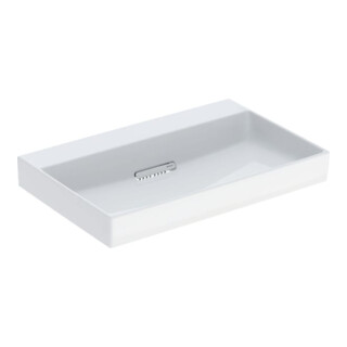 Geberit Waschtisch One 75cm, o. Hahnl. + ÜL, we. K-Tect/Bl weiß