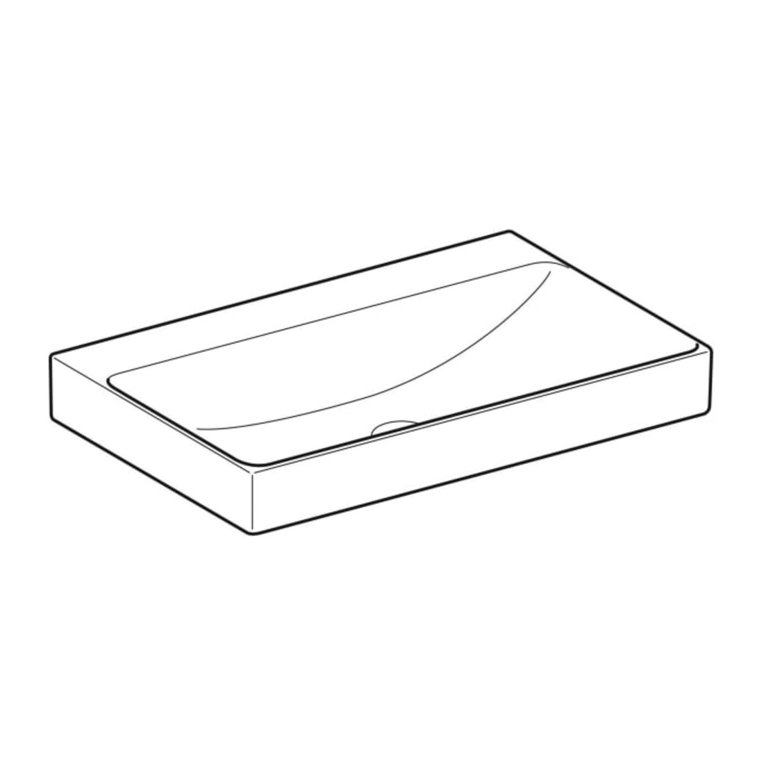 Geberit Waschtisch One 75cm, o. Hahnl. + ÜL, weiß KeraTect