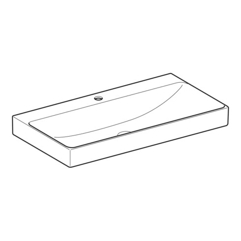 Geberit Waschtisch One 90cm, Hahnl. mit., o. ÜL, weiß KeraTect