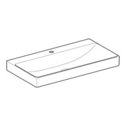 Geberit Waschtisch One 90cm, Hahnl. mit., o. ÜL, weiß KeraTect-4