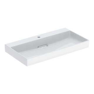 Geberit Waschtisch One 90cm, m HL mi, o. ÜL, we. K-Tect/Bl we.