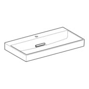 Geberit Waschtisch One 90cm, m HL mi, o. ÜL, we. K-Tect/Bl we.-2