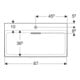 Geberit Waschtisch One 90cm, m HL mi, o. ÜL, we. K-Tect/Bl we.-4