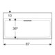 Geberit Waschtisch One 90cm, o. Hahnl. + ÜL, we. K-Tect/Bl weiß