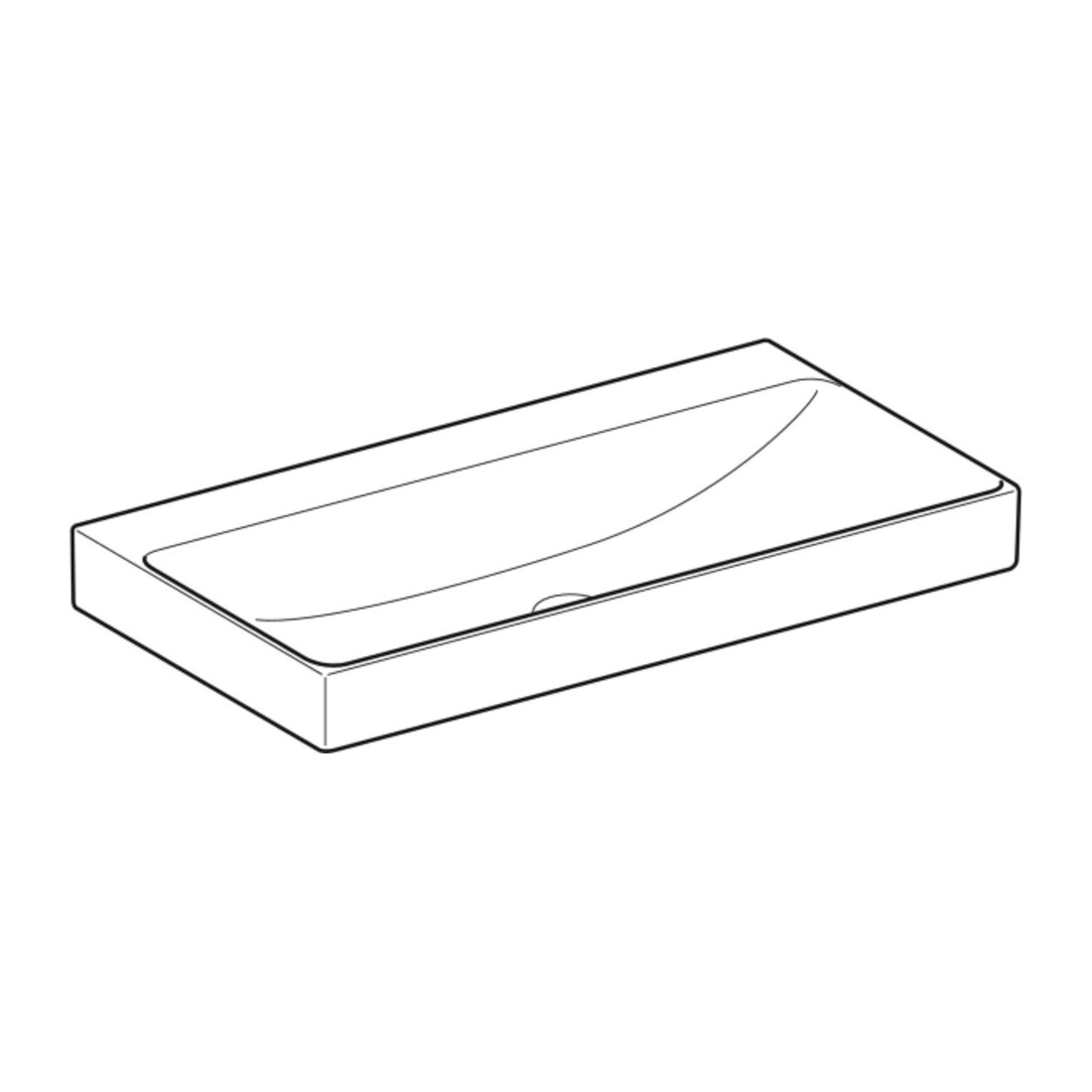 Geberit Waschtisch One 90cm, o. Hahnl. + ÜL, weiß KeraTect