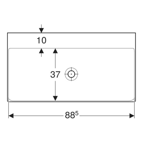 Geberit Waschtisch One 90cm, o. Hahnl. + ÜL, weiß KeraTect