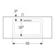 Geberit Waschtisch One 90x40cm, o HL, Ü vd, w K-Tec/Bl chr geb.