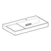 Geberit Waschtisch One 90x48,4cm, o Ü, w K-Tec/Bl w, Hahnl. re-2