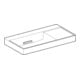 Geberit Waschtisch One 90x48,4cm, o Ü, w K-Tec/Bl w, o. Hahnl.