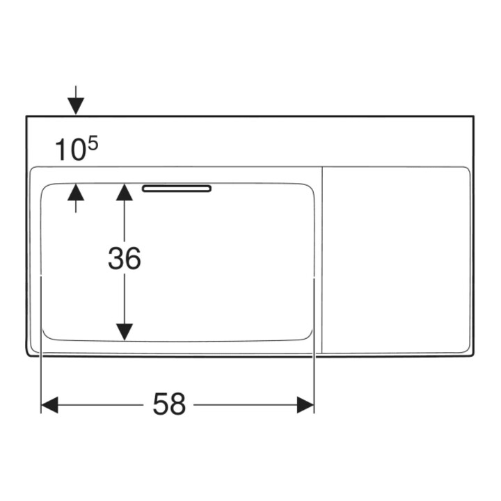 Geberit Waschtisch One 90x48,4cm, o Ü, w K-Tec/Bl w, o. Hahnl.