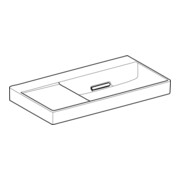 Geberit Waschtisch One 90x48,4cm, o Ü, w K-Tec/Bl w, o. Hahnl.-2