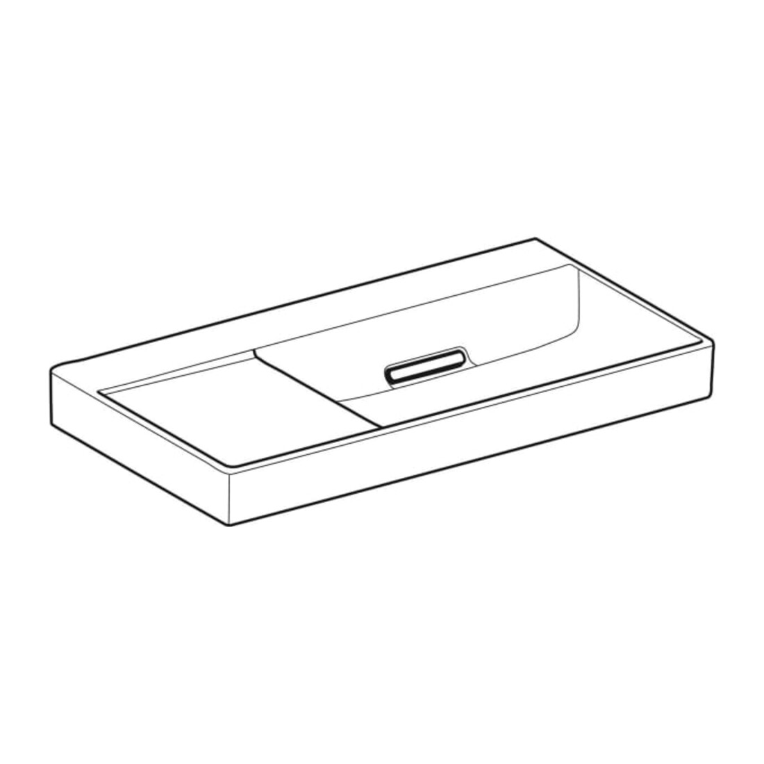 Geberit Waschtisch One 90x48,4cm, o Ü, w K-Tec/Bl w, o. Hahnl.