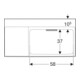 Geberit Waschtisch One 90x48,4cm, o Ü, w K-Tec/Bl w, o. Hahnl.