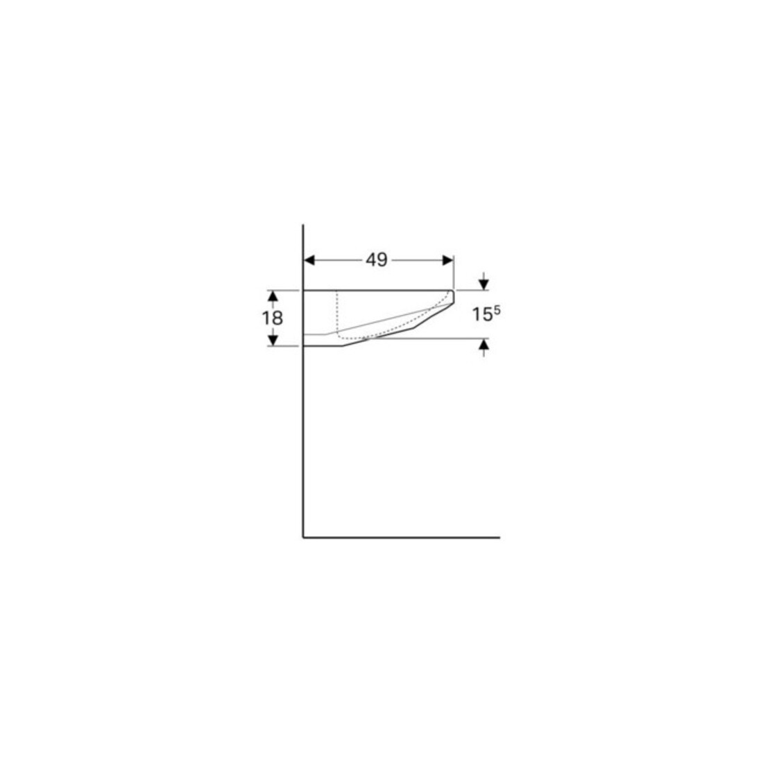 Geberit Waschtisch Paracelsus 64x49cm, o HL, o. ÜL, barrieref., we.