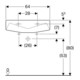 Geberit Waschtisch PARACELSUS barrierefrei, ohne Hahnloch, ohne Überlauf 640 x 490 mm weiß-2