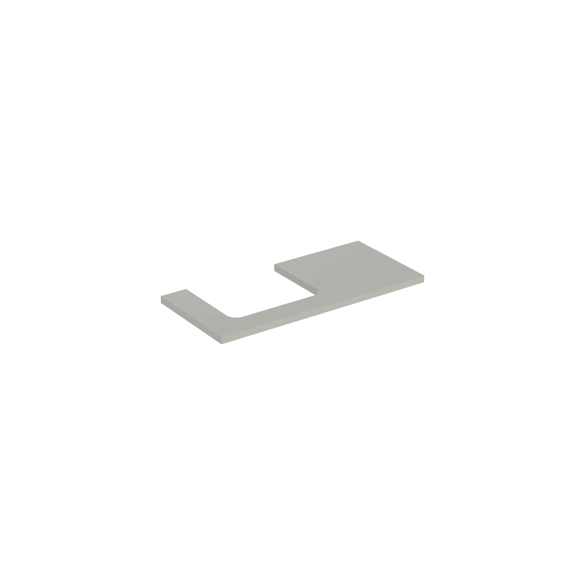 Geberit Waschtisch-Platte One 105x3x47cm, greige/lackiert m, AS li