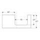 Geberit Waschtisch-Platte One 105x3x47cm, greige/lackiert m, AS re