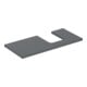 Geberit Waschtisch-Platte One 105x3x47cm, lava/lackiert ma, Ausschn re-1