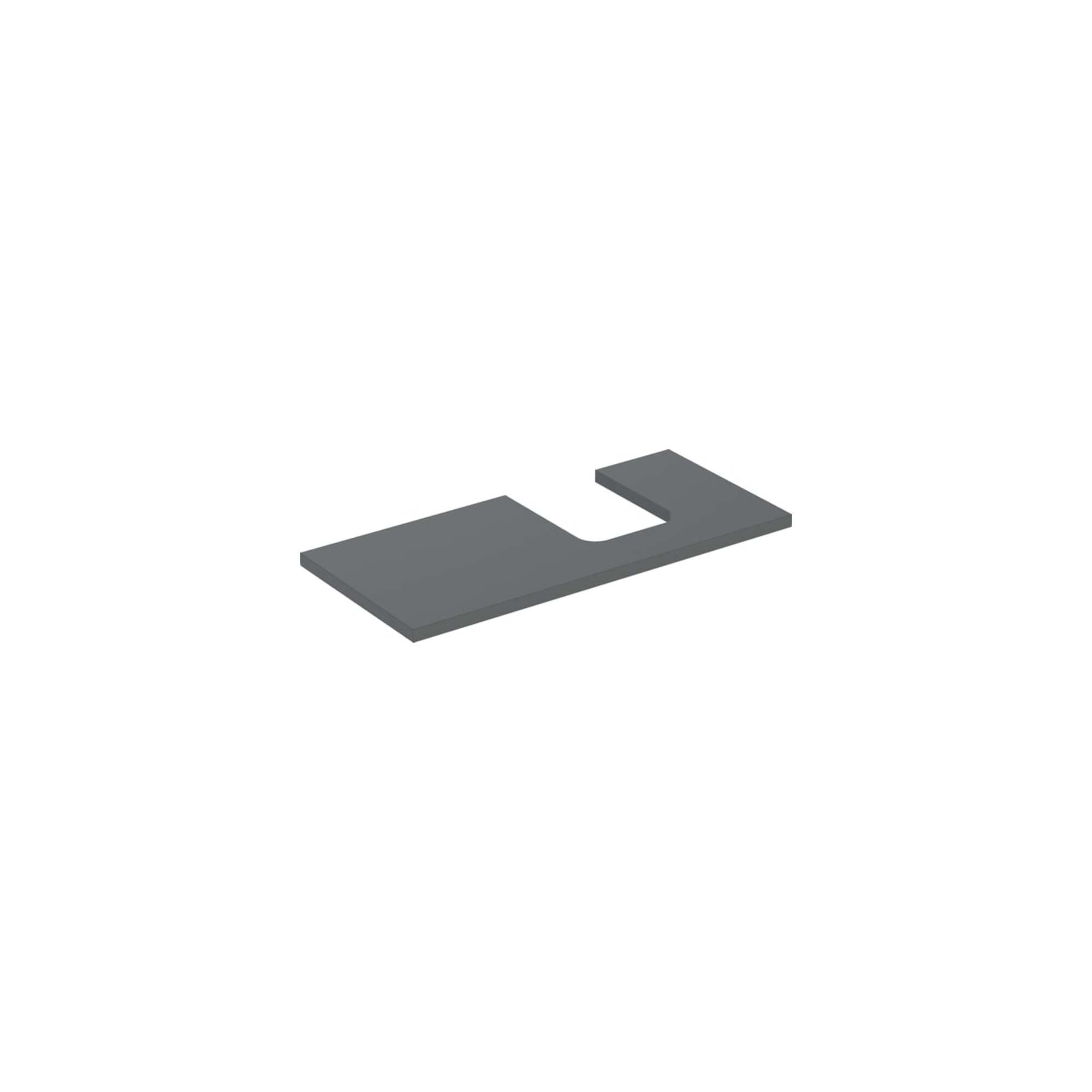 Geberit Waschtisch-Platte One 105x3x47cm, lava/lackiert ma, Ausschn re