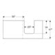 Geberit Waschtisch-Platte One 105x3x47cm, lava/lackiert ma, Ausschn re