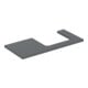 Geberit Waschtisch-Platte One 105x3x47cm, lava/lackiert ma, Ausschn re-1