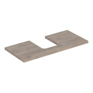 Geberit Waschtisch-Platte One 105x3x47cm, N hick./Mela Holz, AS mit.