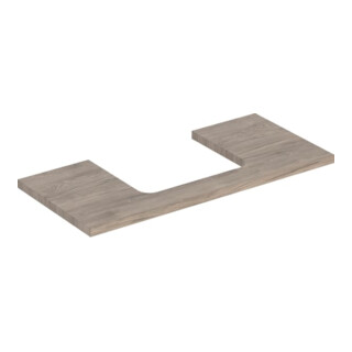 Geberit Waschtisch-Platte One 105x3x47cm, N hick./Mela Holz, AS mit.