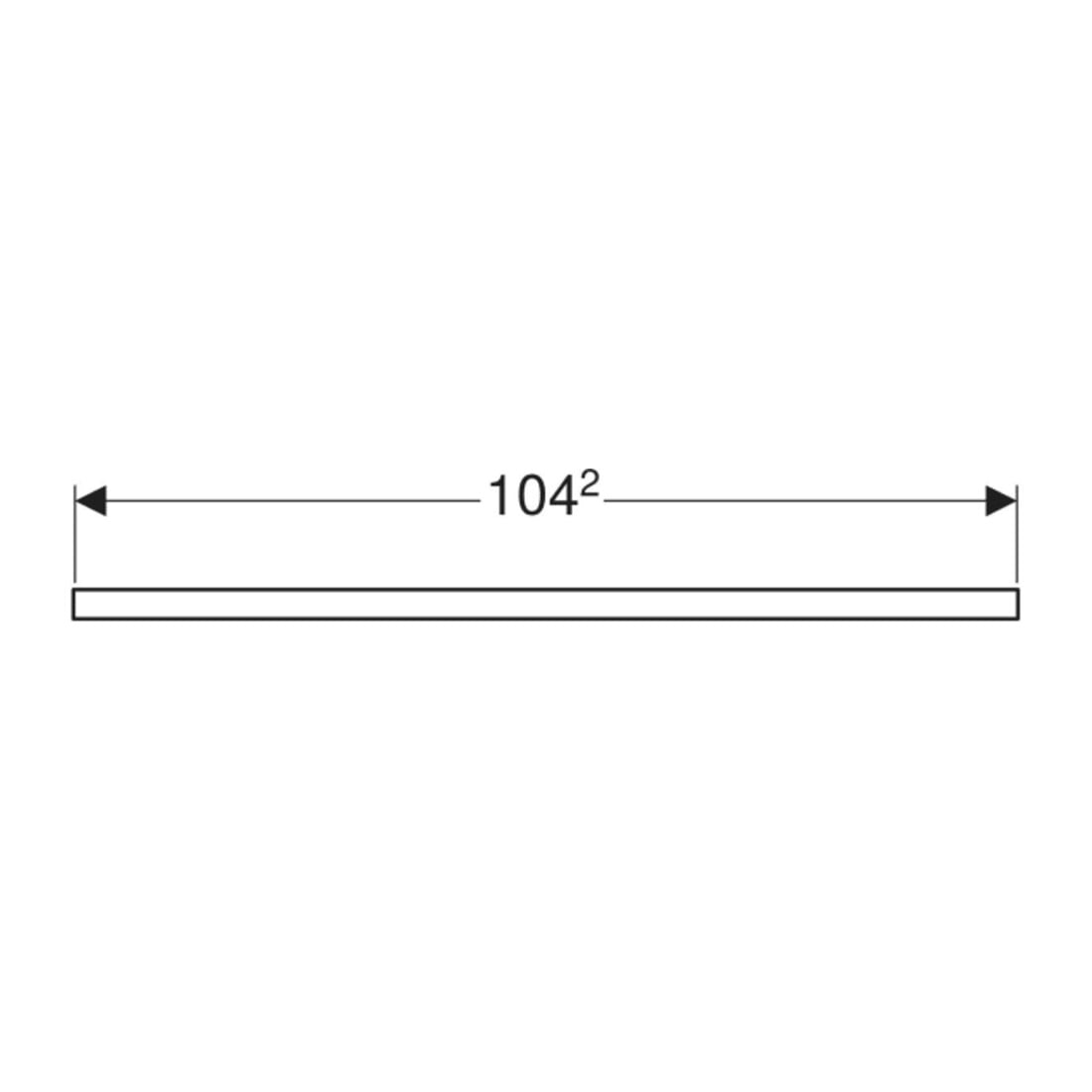 Geberit Waschtisch-Platte One 105x3x47cm, N hick./Mela Holz, AS mit.
